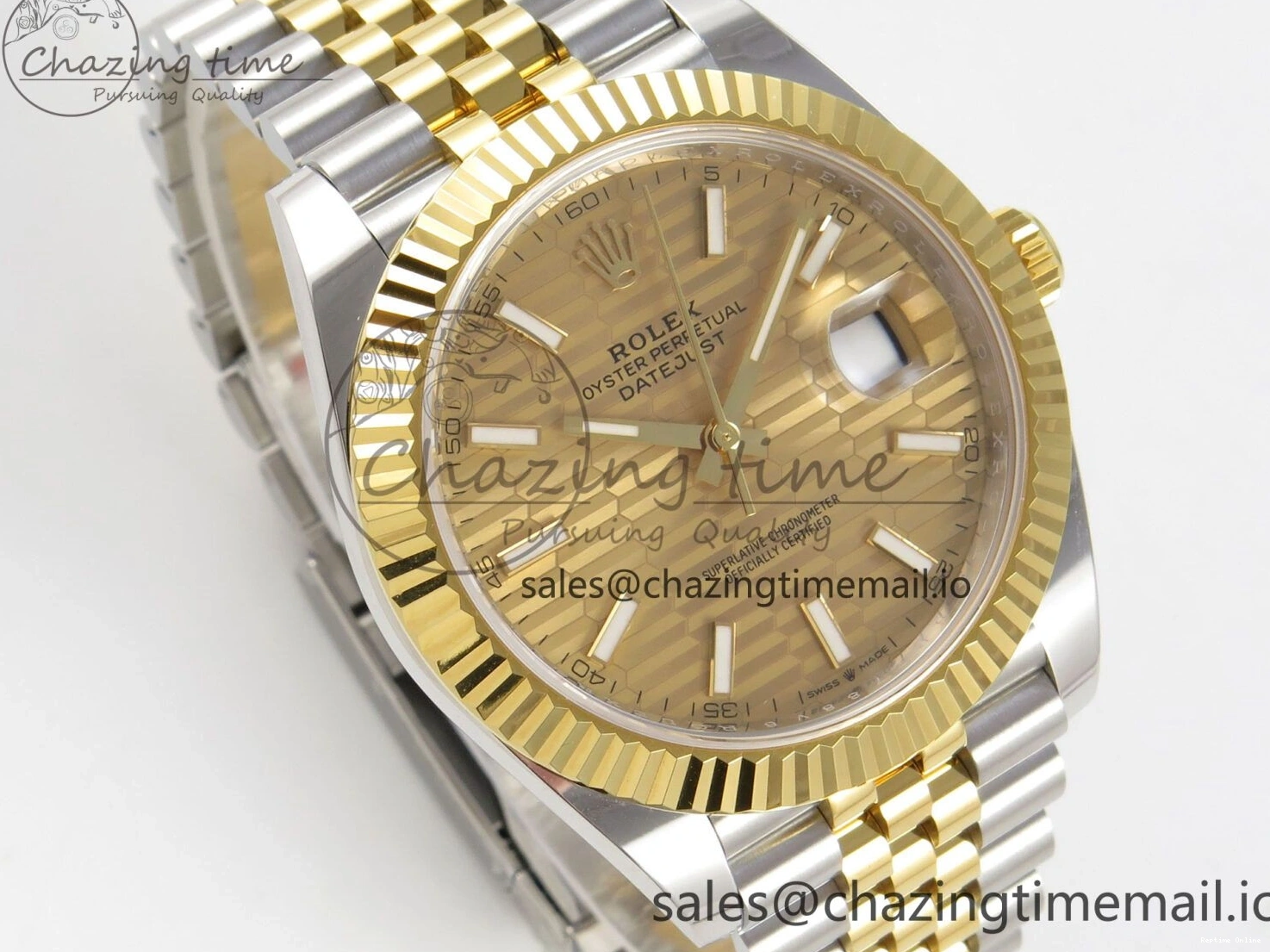 0226 TravelReady DateJust 41 126333 SS YG ARF 1:1 Best Edition YG Texture Stick Dial on Jubilee Bracelet SH3235 (Weighted) 217